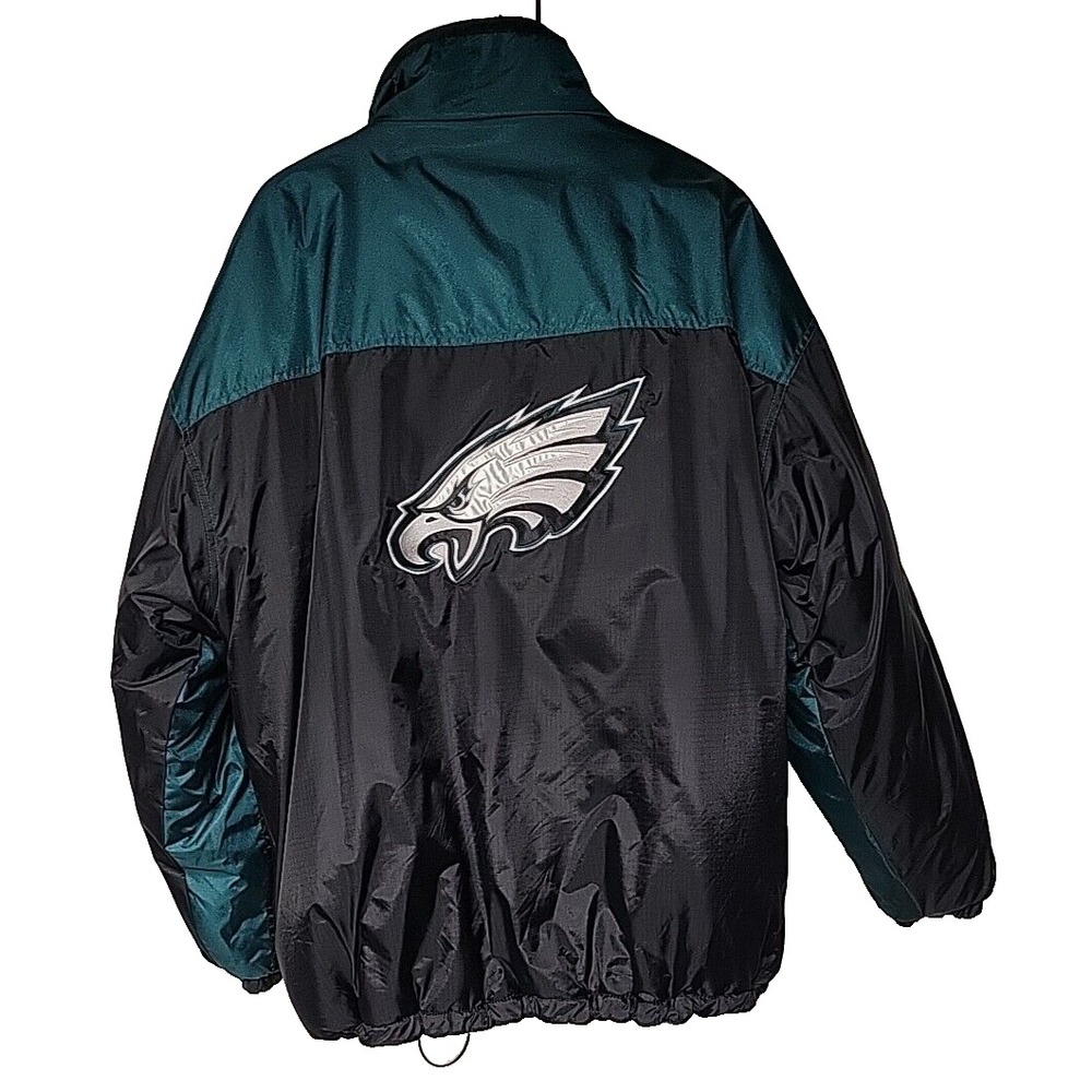 Vintage Philadelphia Eagles Unique Sports Gen Reversible Jacket Mens XL 1990s - Picture 2 of 10